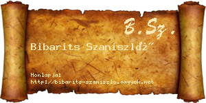 Bibarits Szaniszló névjegykártya